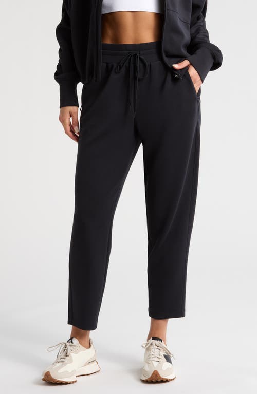 Shop Zella Ultra Soft Knit High Waist Ankle Pants In Black