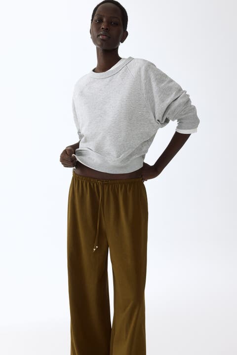 Cotton drawstring pants