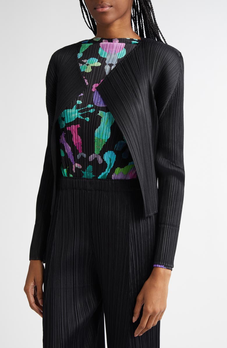 Pleats Please Issey Miyake Monthly Colors September Cardigan, Alternate, color, 