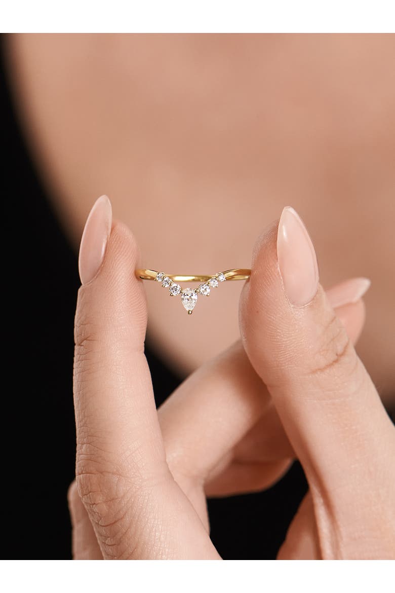 Tiara Lab Grown Diamond Ring in 14K Gold, Alternate, color, Yellow Gold