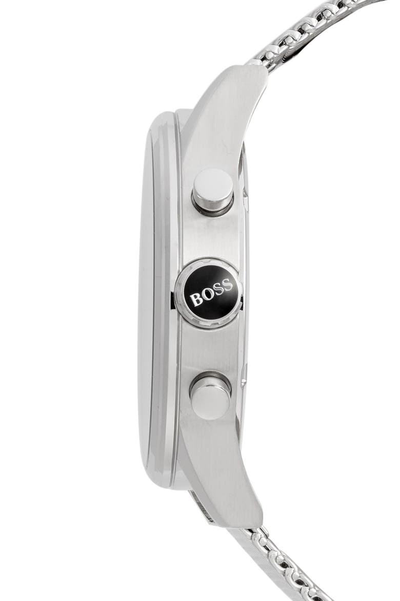 Jet Chronograph Mesh Strap Watch, 41mm, Alternate, color, SLATE/ SILVER
