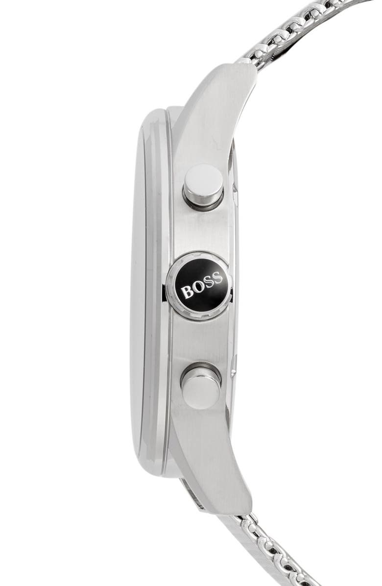 BOSS Jet Chronograph Mesh Strap Watch, 41mm, Alternate, color, 