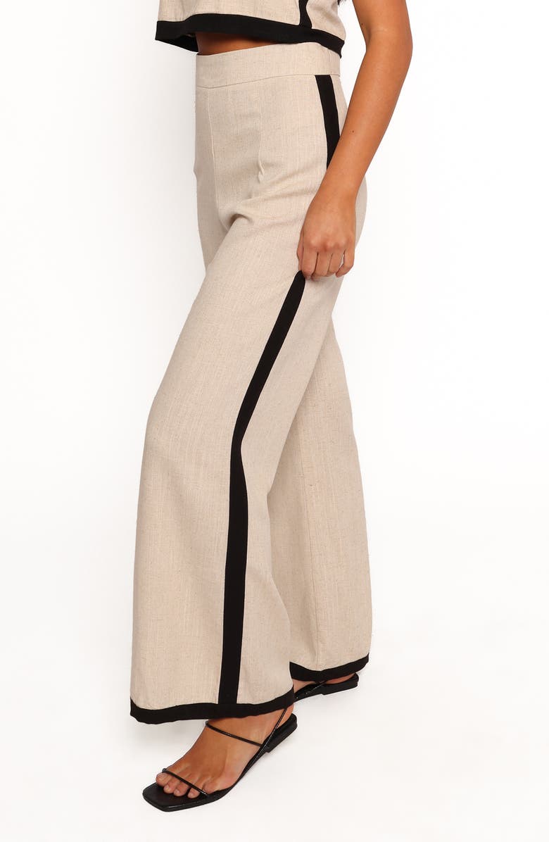 Petal & Pup Phoebe Stripe Pants, Alternate, color, Oatmeal Black