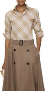 Burberry Simone Check Button-Up Shirt