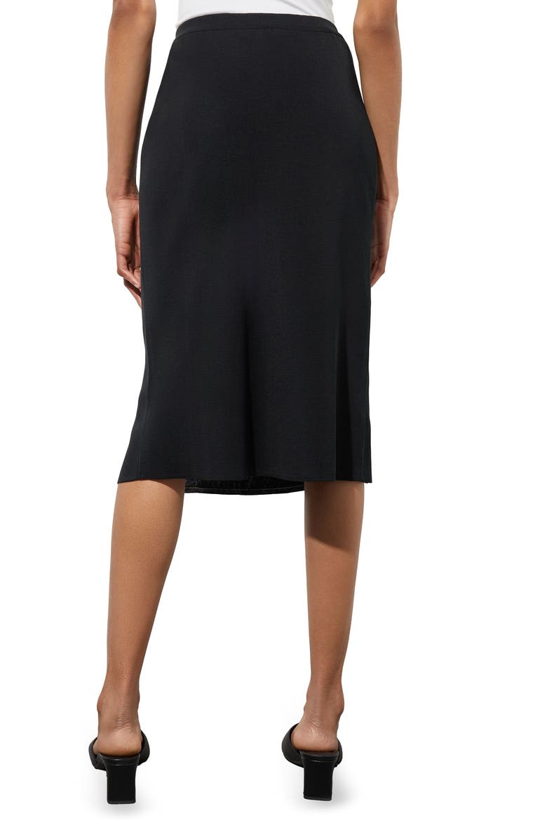 Front Slit Knit Pencil Skirt, Alternate, color, BLACK