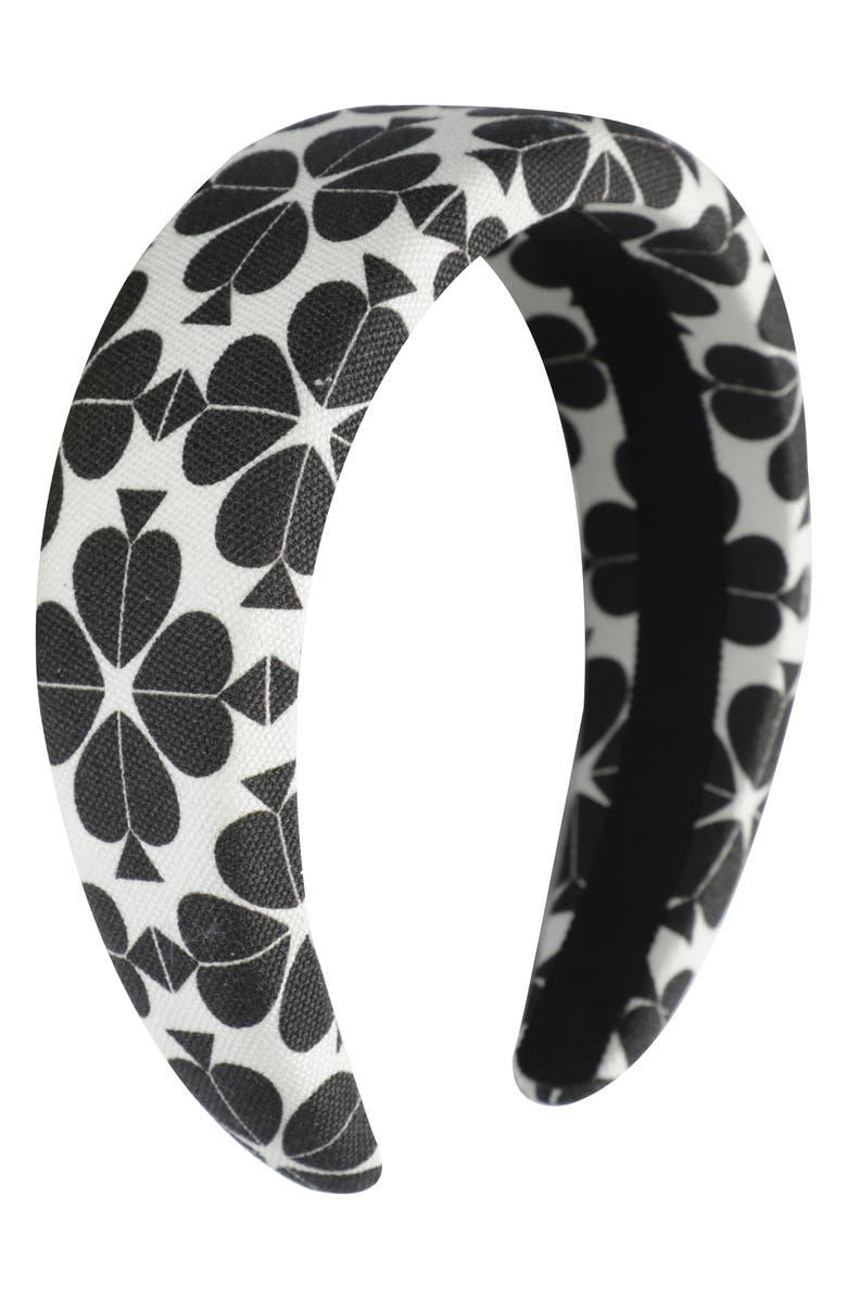 Kate Spade New York spade flower printed headband, Main, color, 