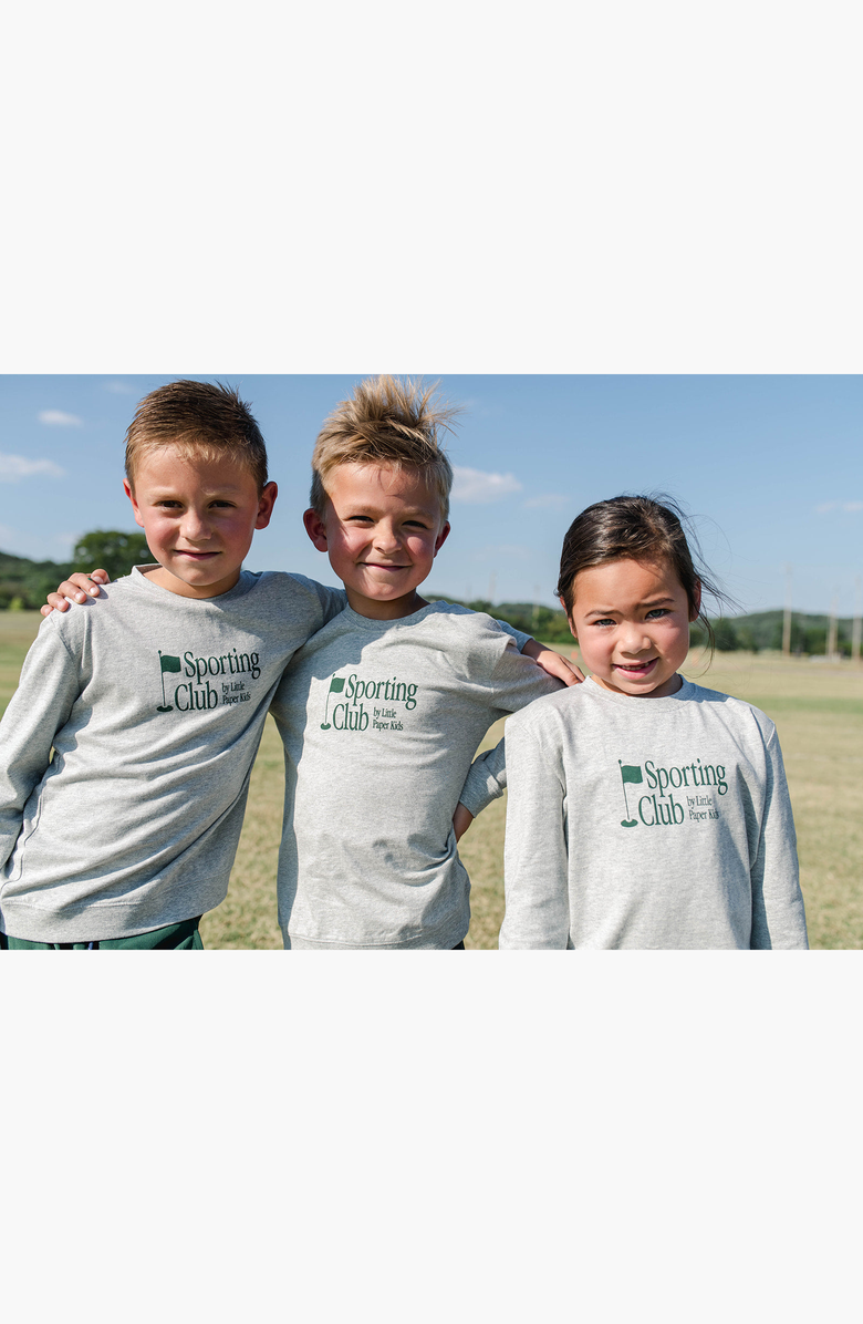 Little Paper Kids Sporting Club Sweatshirt, Alternate, color, Heather Gray