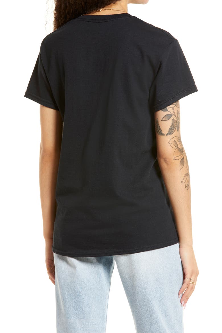 Nirvana Vintage Distressed Graphic Tee, Alternate, color, BLACK