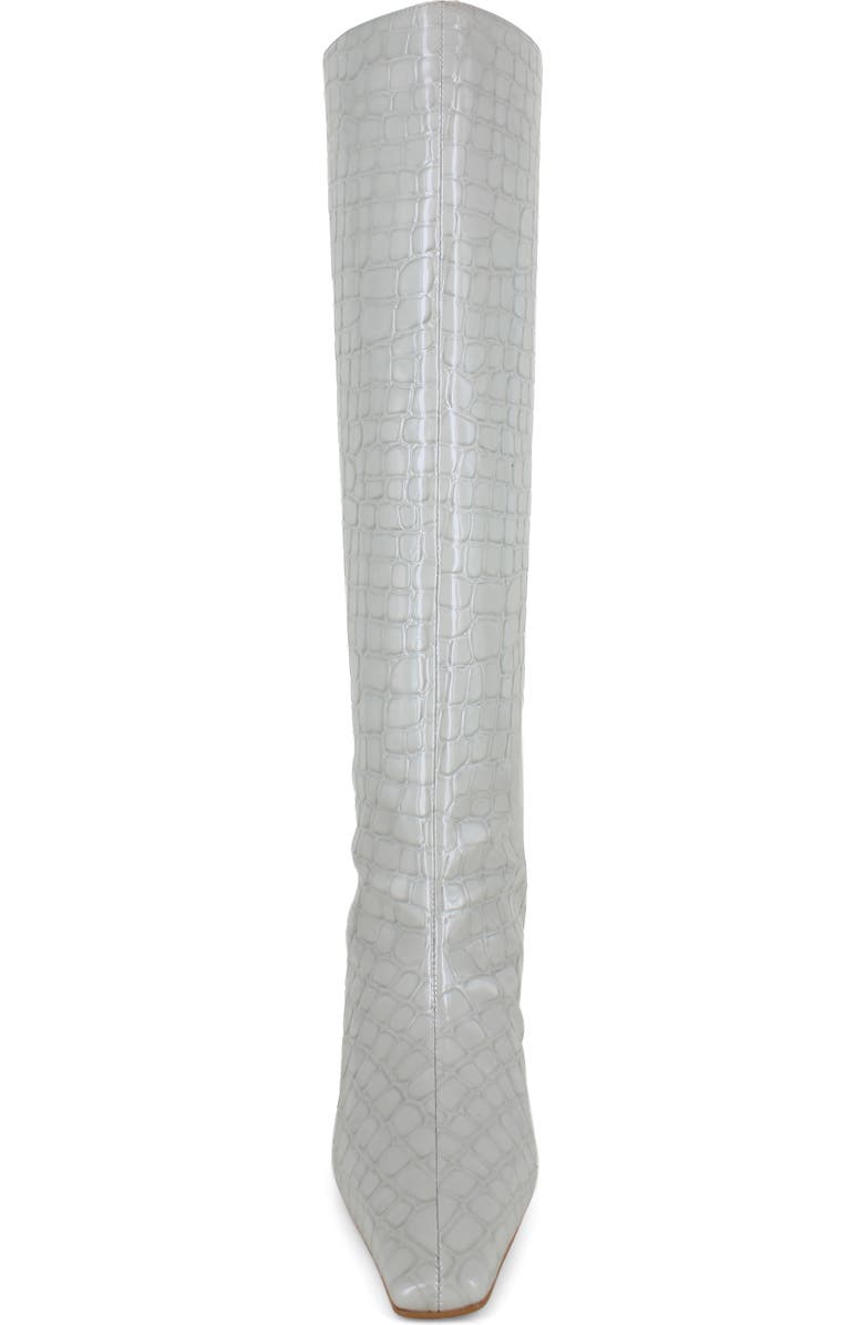 Kenneth Cole Rubia Pointed Toe Boot, Alternate, color, Light Grey Croco