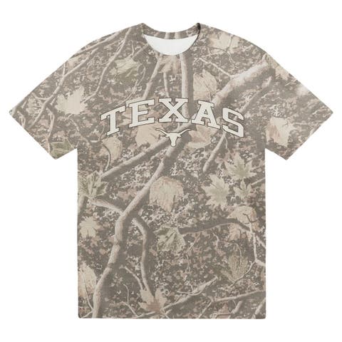 Men's Uscape Apparel  Camo Texas Longhorns Back Bay Heavyweight T-Shirt