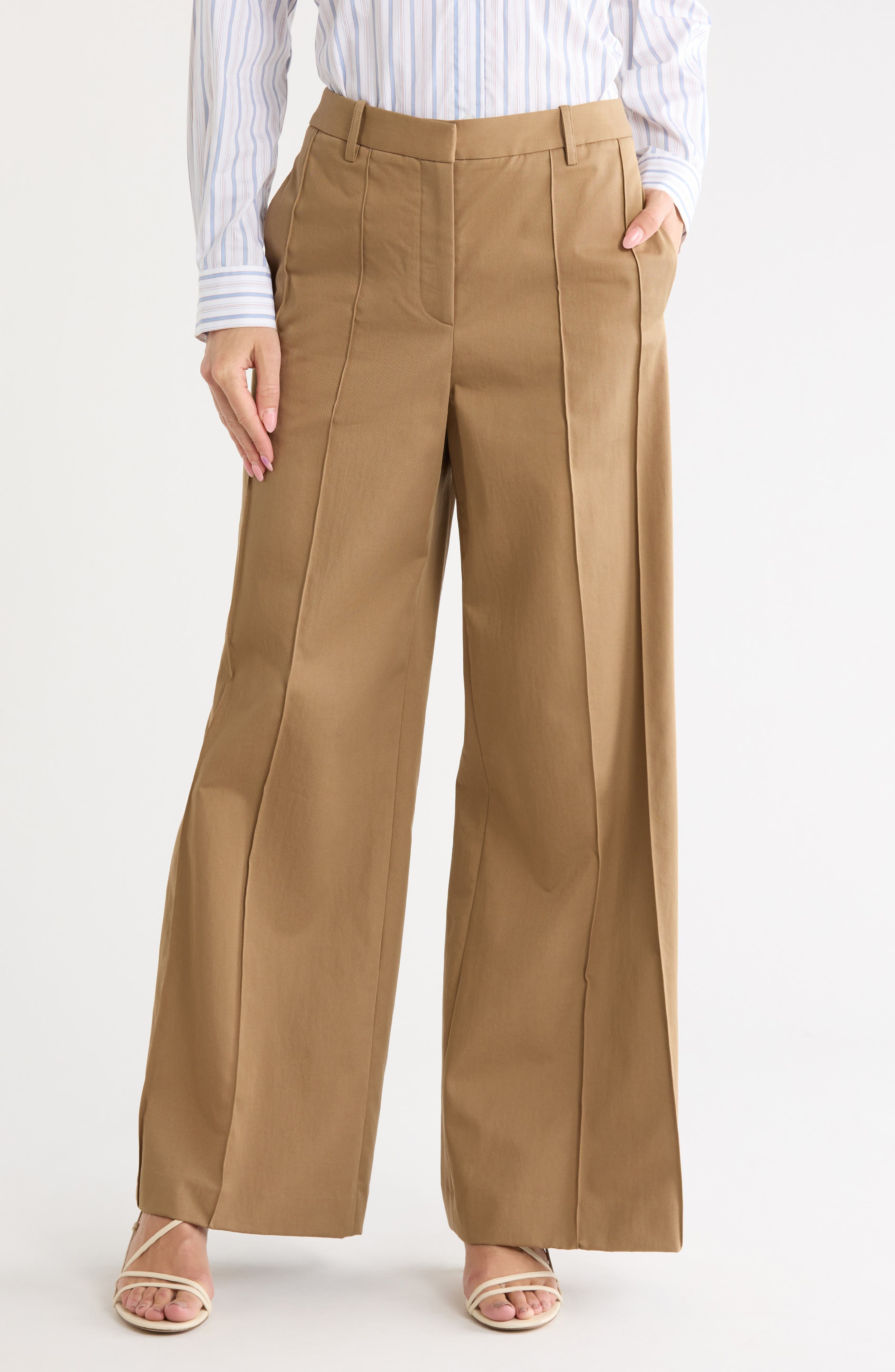 Bond St Wide Leg Cotton Pants