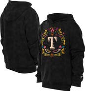 New Era Men's New Era Black Texas Rangers Día de los Muertos Brushed Fleece Hoodie