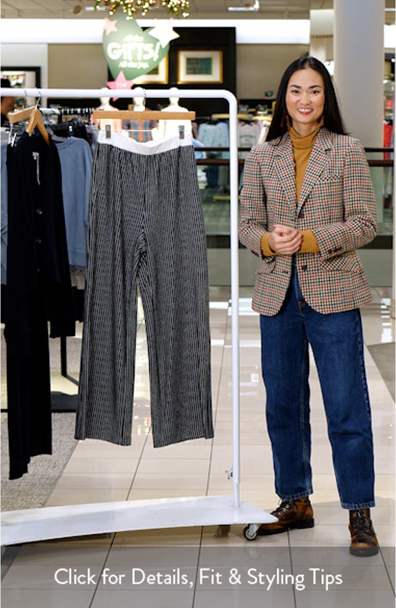 Stripe Wide Leg Knit Pants, sales video thumbnail