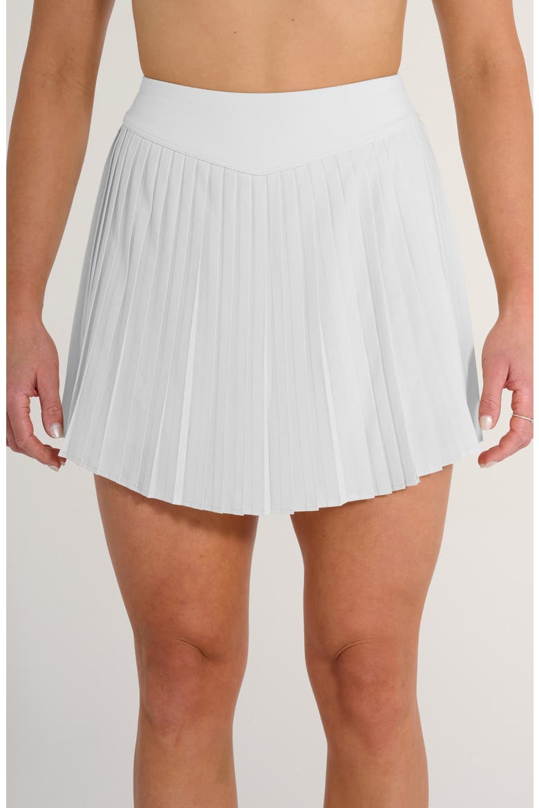 Double Down Golf Skort, Main, color, BRILLIANT WHITE