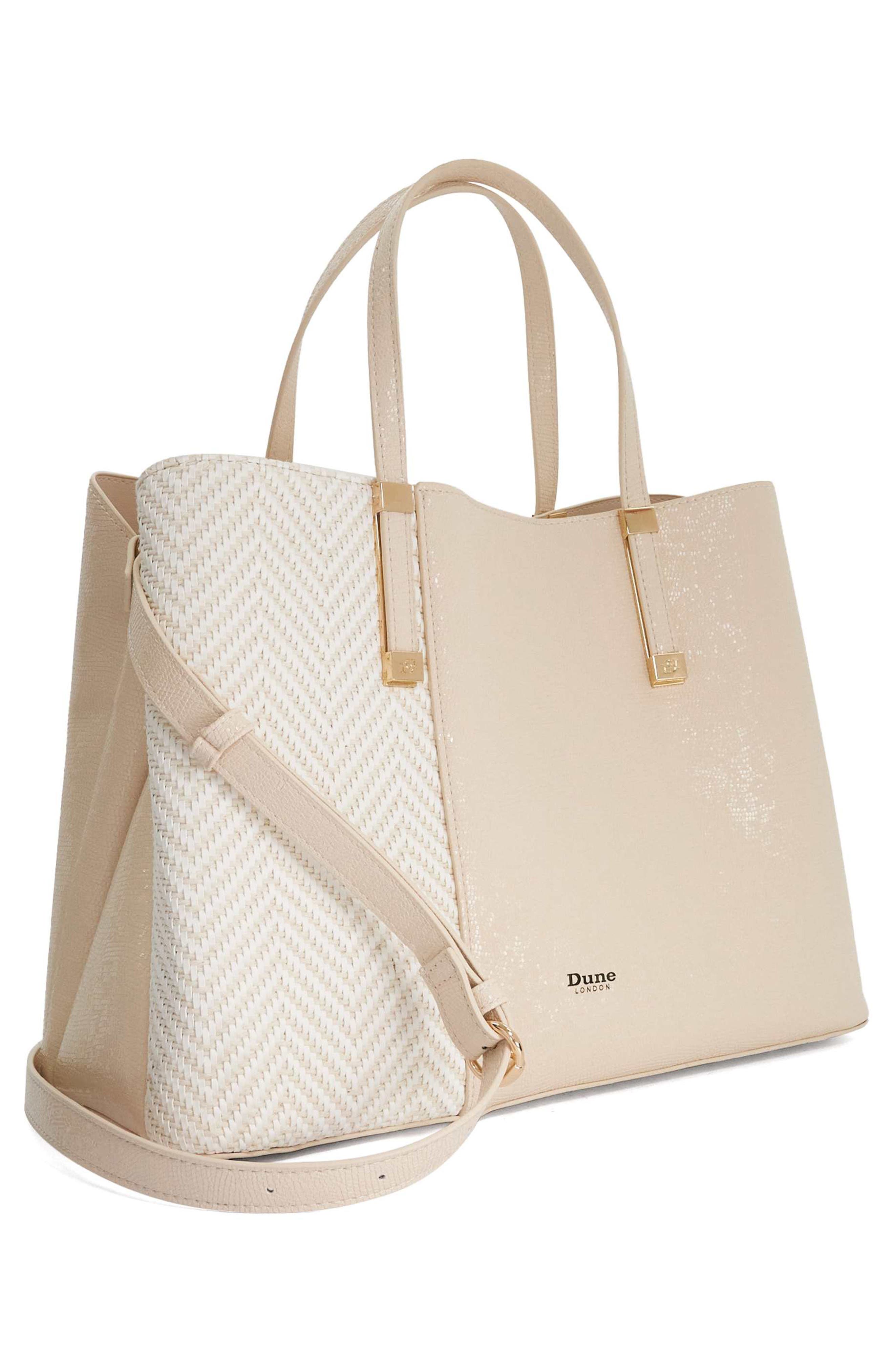 Dune London Dorry Faux Leather Tote, Alternate, color, 