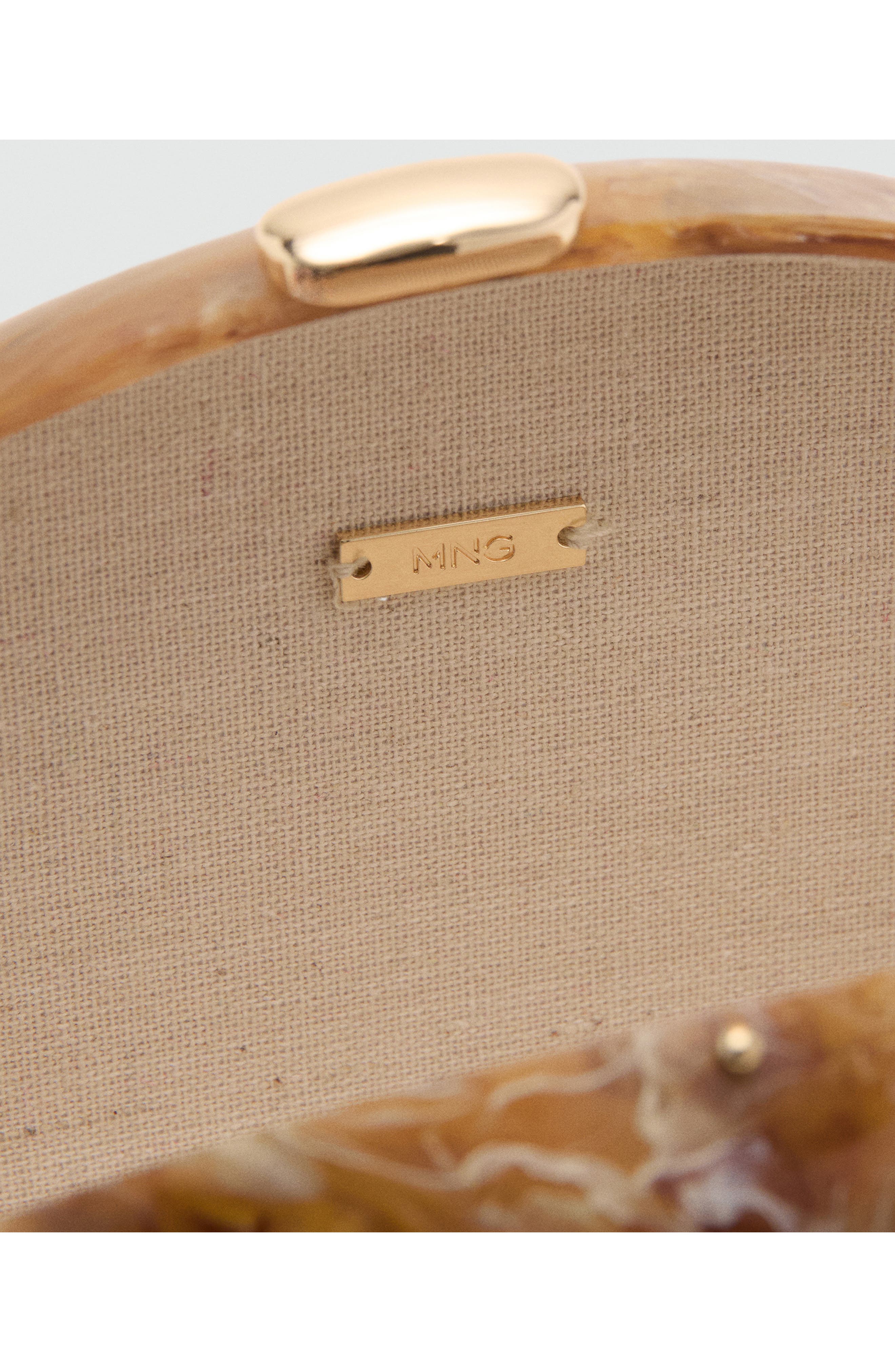 Oval Clutch, Alternate, color, COGNAC