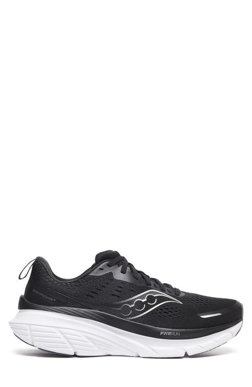 Saucony Guide 18 Running Shoe In Black/white