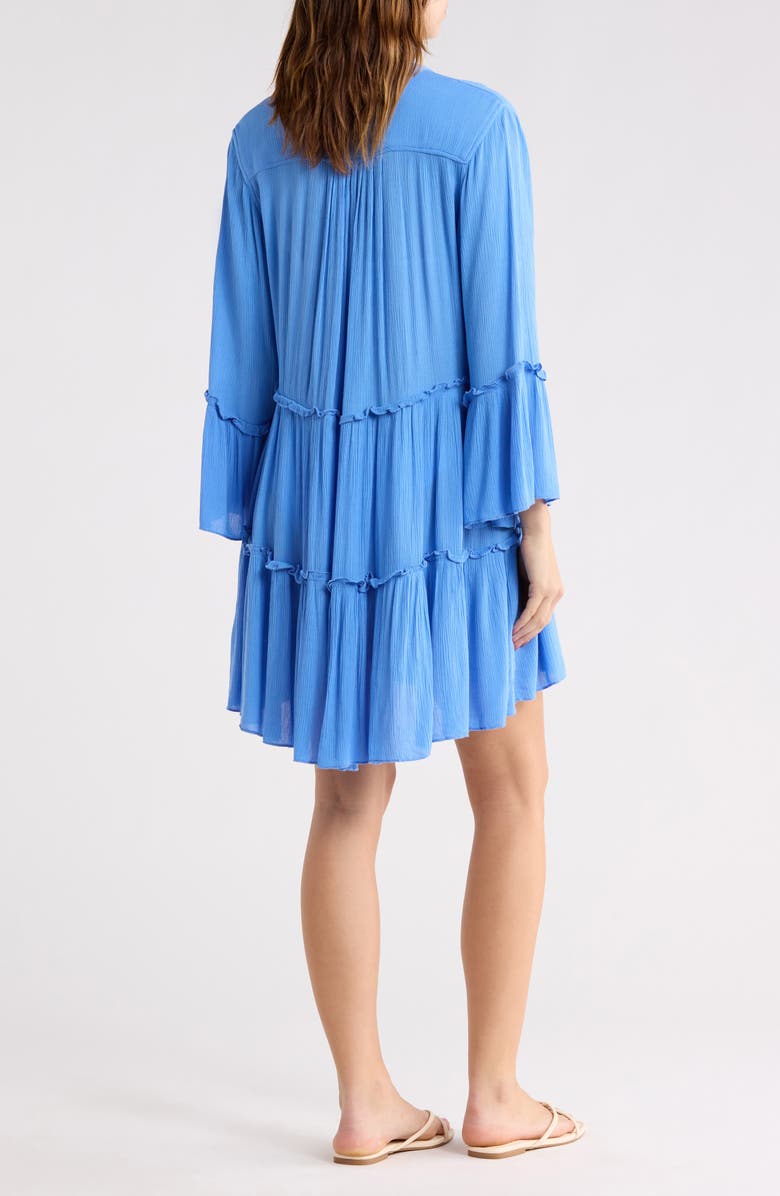 Elan A-Line Tiered Mini Dress, Alternate, color, Blue
