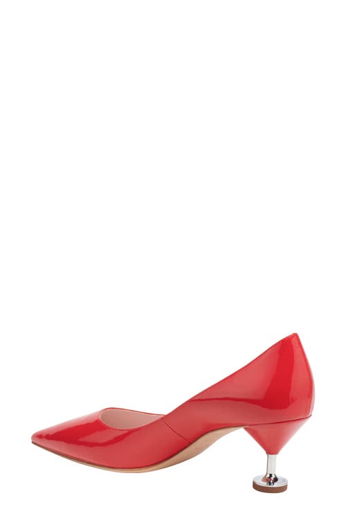 Kate Spade Garnish Patent Kitten-heel Pumps In Red