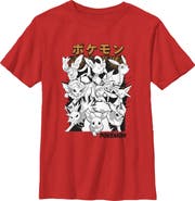 POKEMON Boy's Pokemon Comic Book Eevee Evolutions Graphic T-Shirt