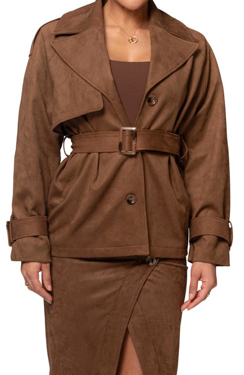 Jluxlabel Nightfall Belted Suede Jacket