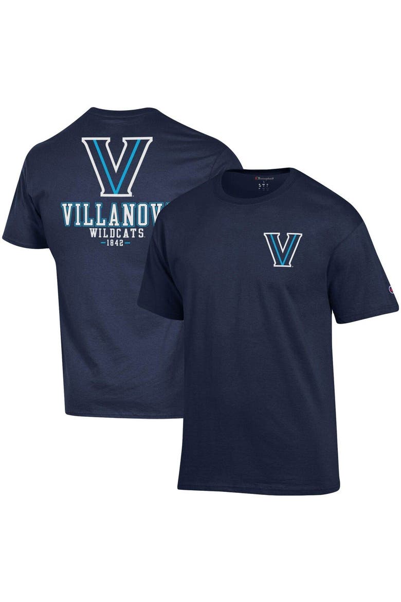 Men's Champion Navy Villanova Wildcats Stack 2-Hit T-Shirt, Main, color, Navy