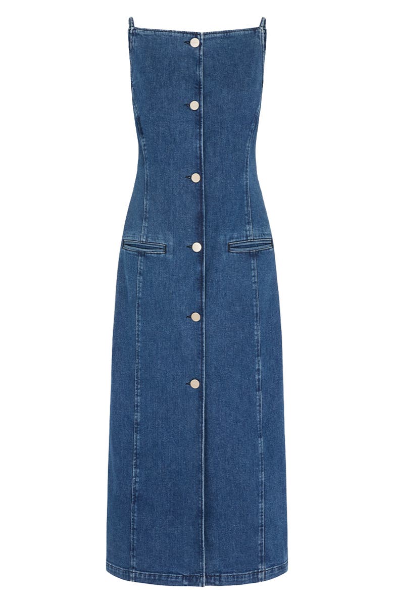ALIGNE Sanitago Sleeveless Denim Dress, Alternate, color, Mid Blue