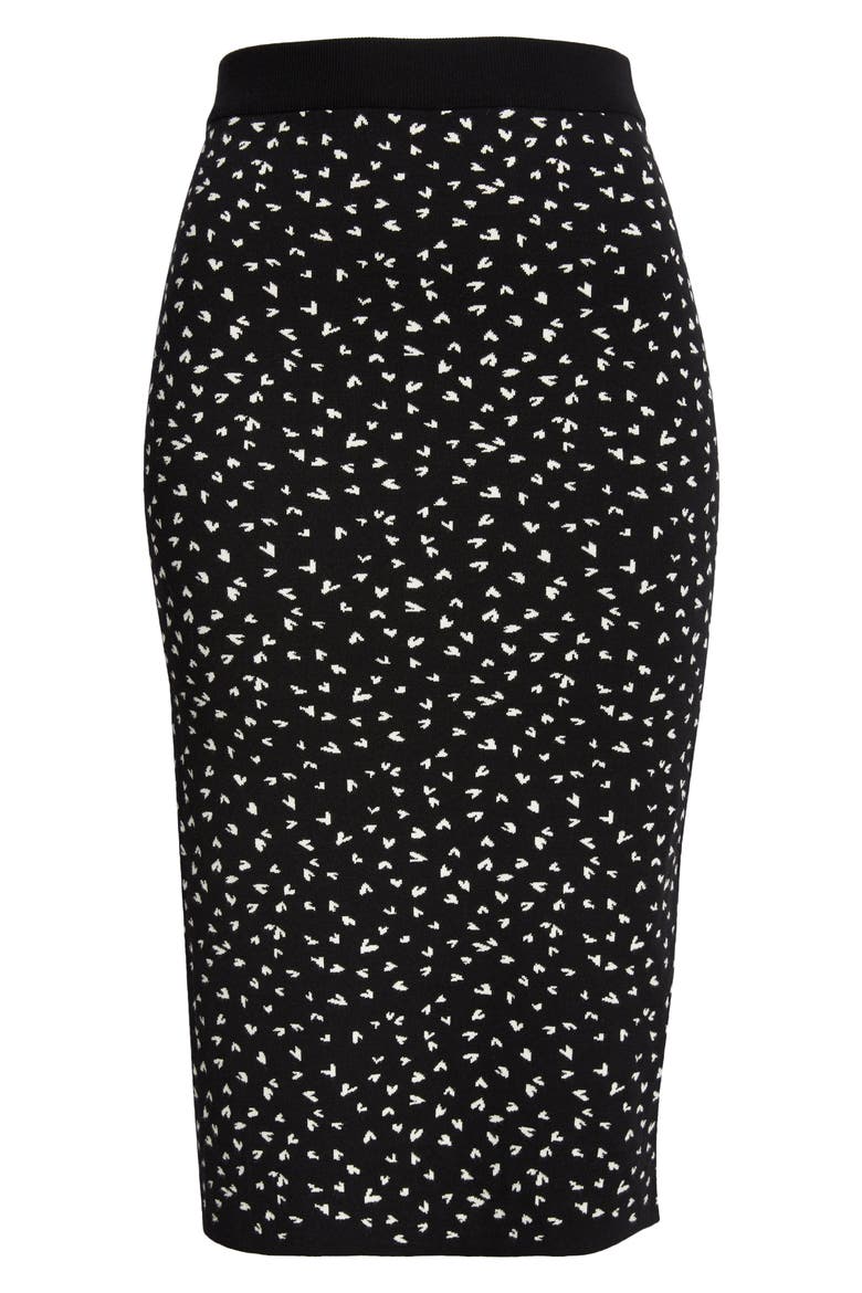 Opunzia Midi Sweater Skirt, Alternate, color, BLACK