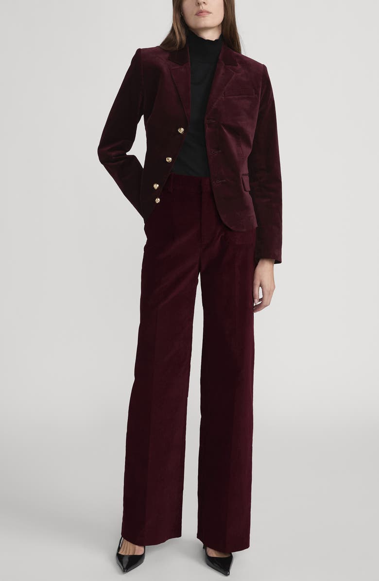 FRAME The Velvet Smart Blazer, Alternate, color, Cabernet