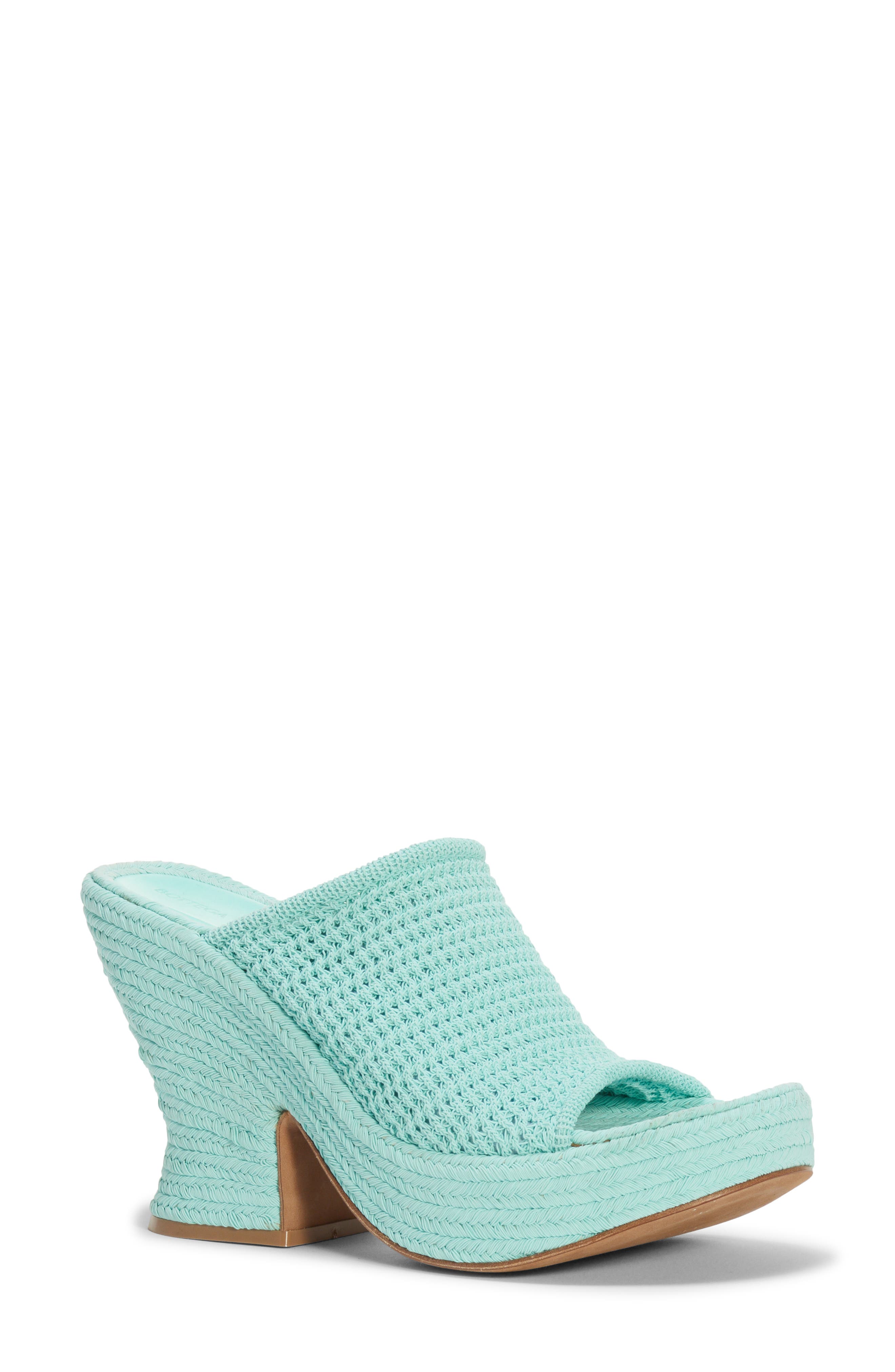 Crochet Platform Slide Sandal, Main, color, GLAZE