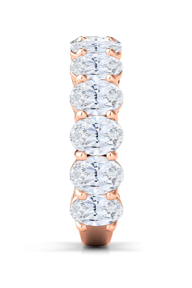 Oval Cut Lab Created Diamond Eternity Band, Alternate, color, ROSE GOLD