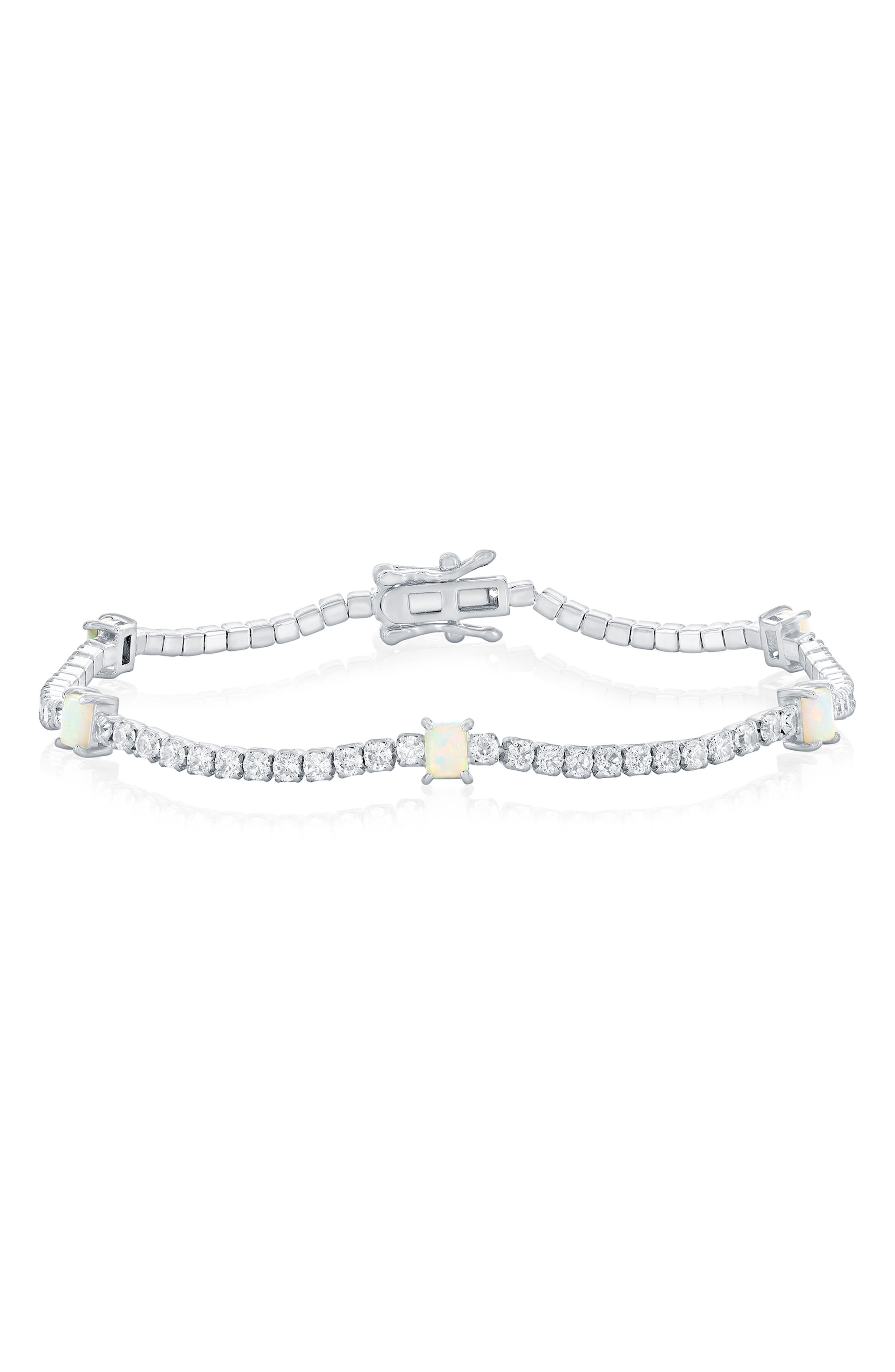 SIMONA Opal & Cubic Zirconia Tennis Bracelet