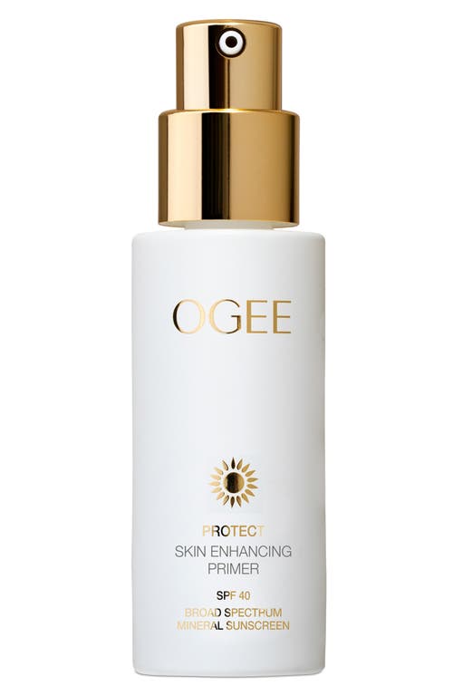 Ogee Skin Enhancing Primer Broad Spectrum Spf 40 Mineral Sunscreen Moisturizer In Pink