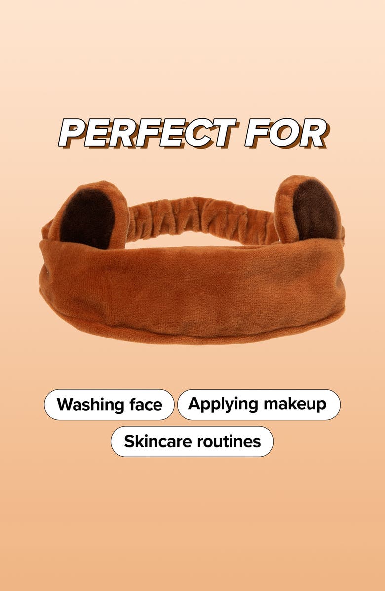I DEW CARE Brown Bear Facial Skin Care Headband, Alternate, color, Brown