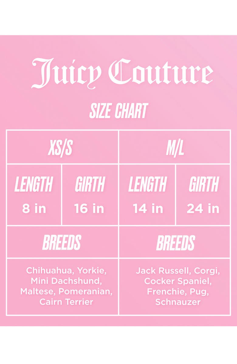 Juicy Couture Velour Dog Tracksuit, Alternate, color, Hot Pink