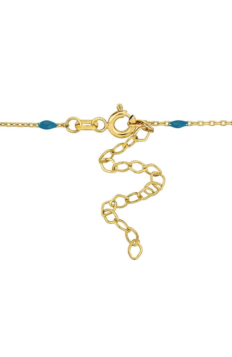 Julianna B. Enamel Star Station Necklace 14K Gold, Alternate, color, 