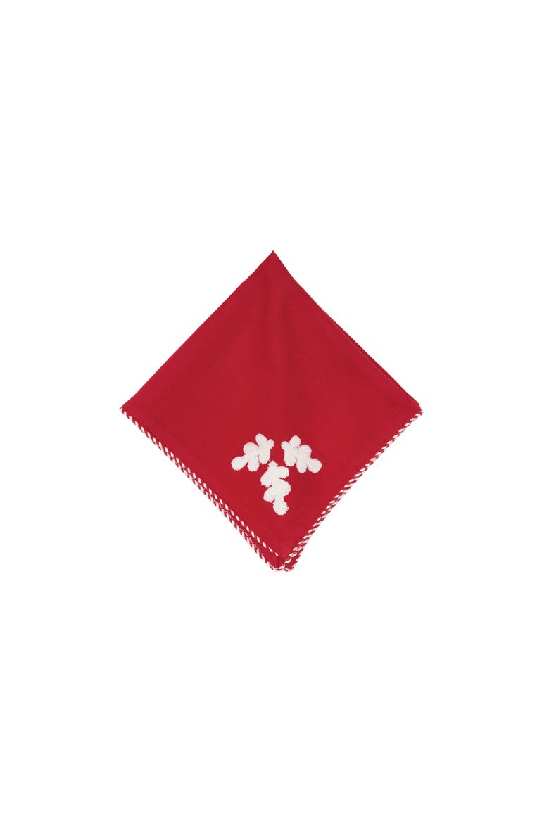Nordic Joy Set of 4 Cloth Napkins, Main, color, Red