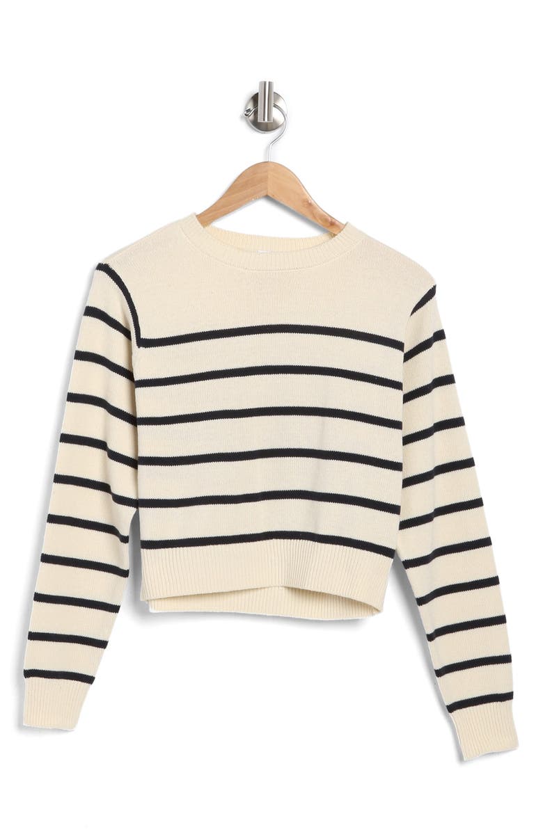 Melrose and Market Stripe Knit Pullover, Alternate, color,