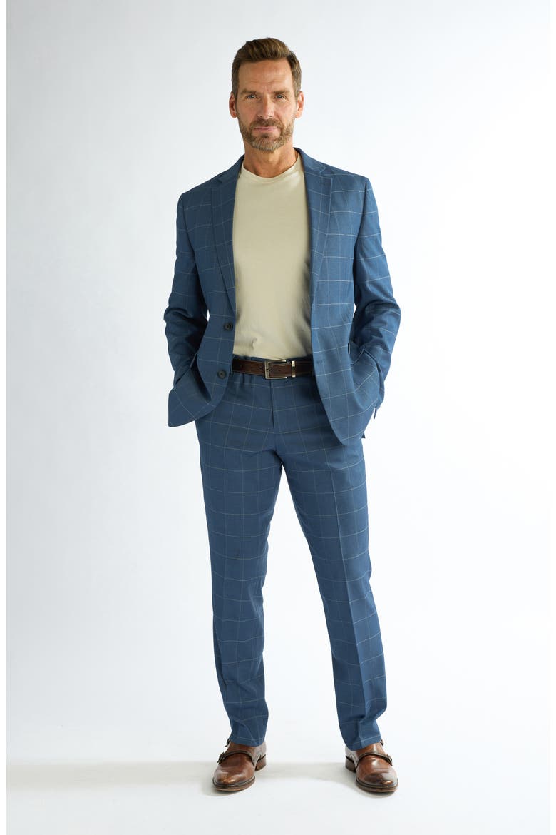 Blue Windowpane Suit, Alternate, color, BLUE