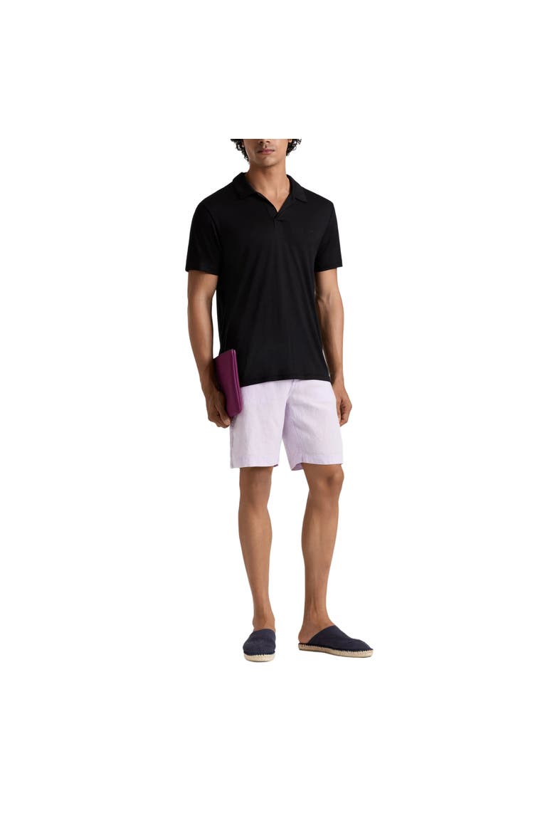 Men Mineral Dye Linen Bermuda Shorts, Alternate, color, Dawn Pink