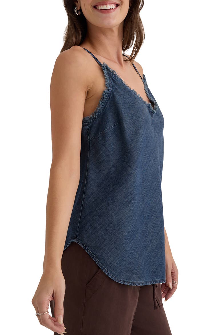 Frayed Chambray Camisole, Alternate, color, TWILIGHT RINSE WASH