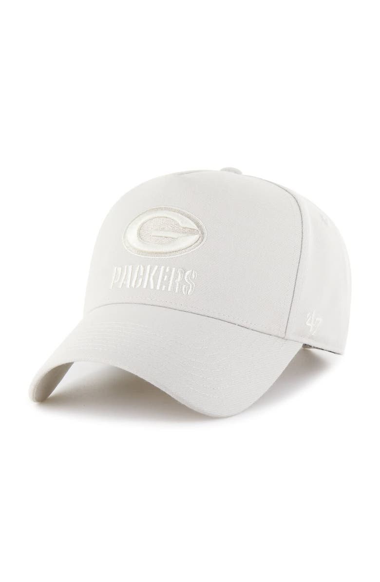 '47 Men's '47 Cream Green Bay Packers Ballpark Offside Adjustable Hat, Main, color,