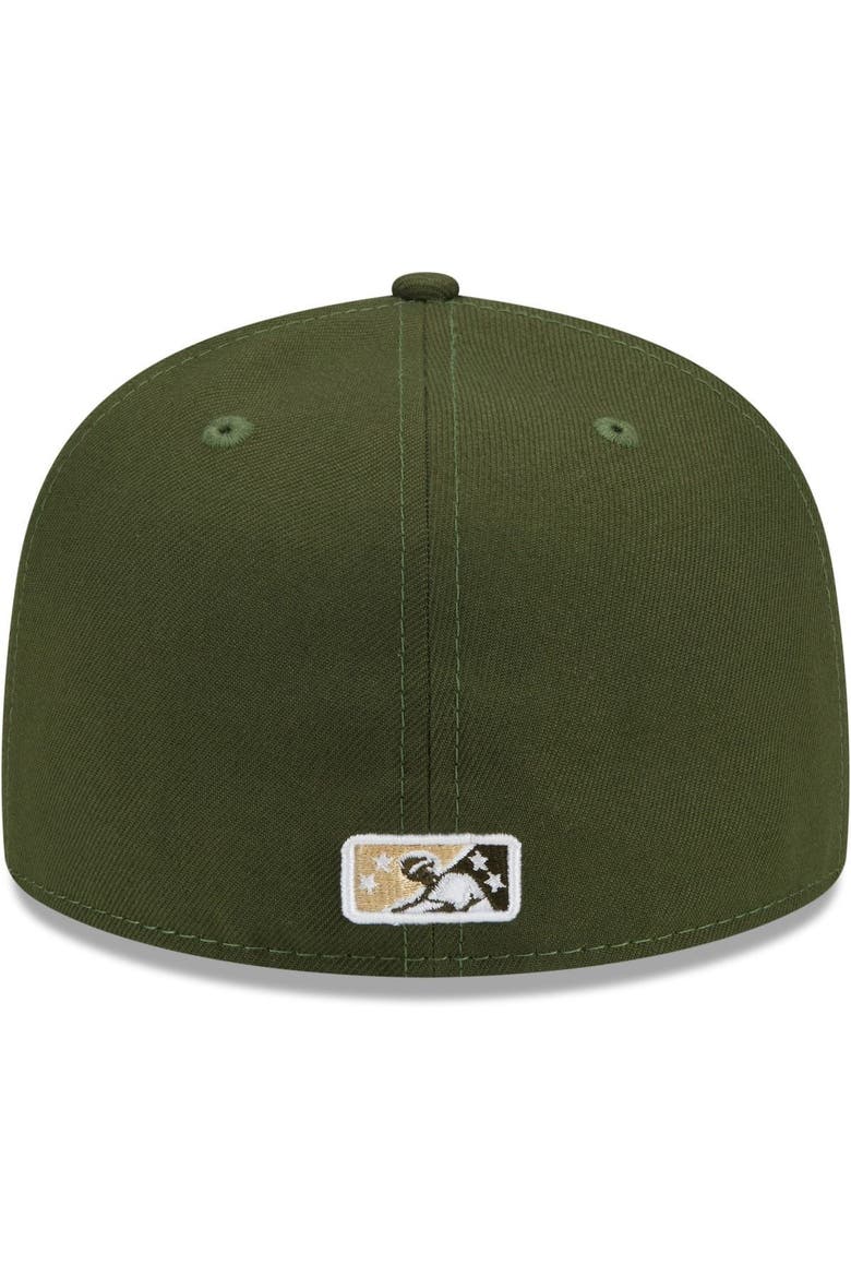 Men's New Era Olive Hudson Valley Renegades Theme Night 59FIFTY Fitted Hat, Alternate, color, Olive