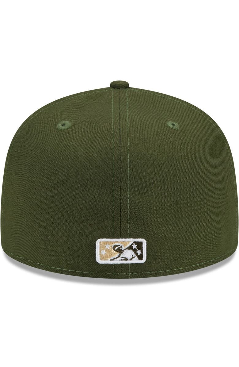 New Era Men's New Era Olive Hudson Valley Renegades Theme Night 59FIFTY Fitted Hat, Alternate, color, 