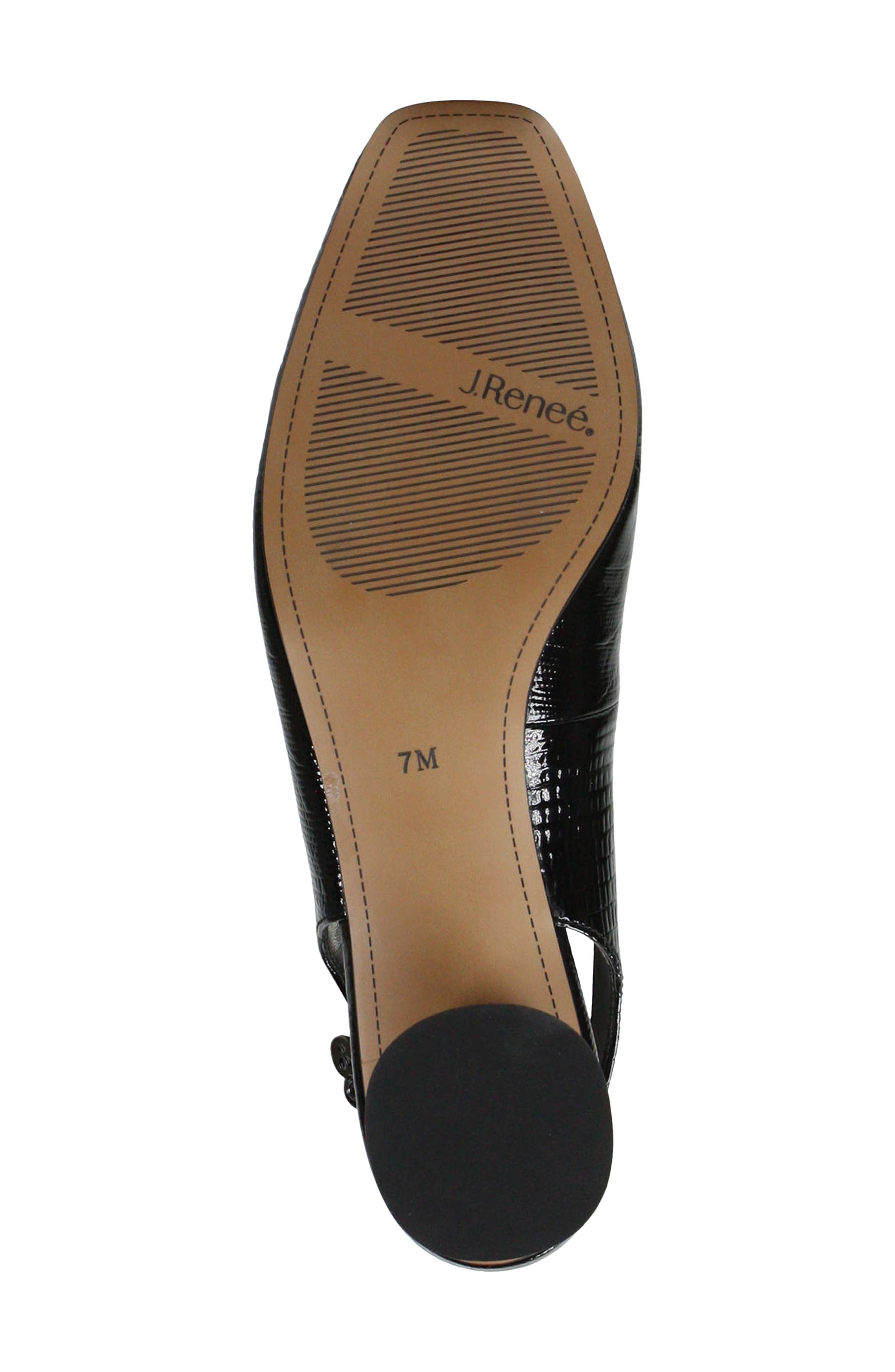 J. Reneé Taveta Slingback Pump, Alternate, color, Black Lizard Print