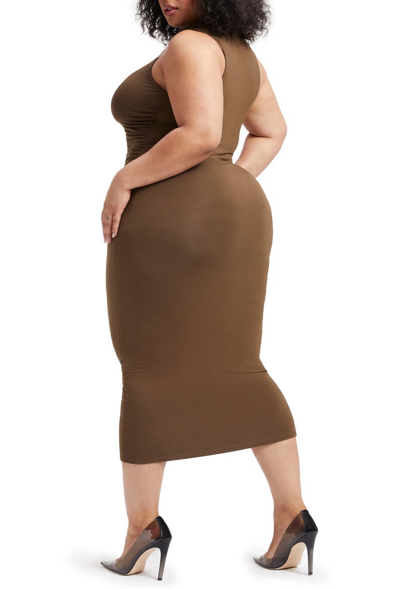 Good Touch Sleeveless Turtleneck Body-Con Midi Dress, Alternate, color, FOG001