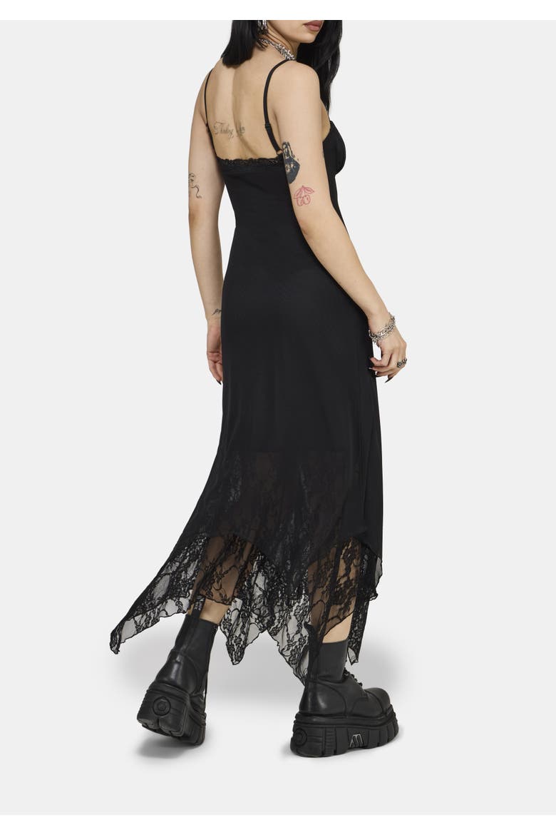 Druella Lace Cami Midaxi Dress, Alternate, color, Black