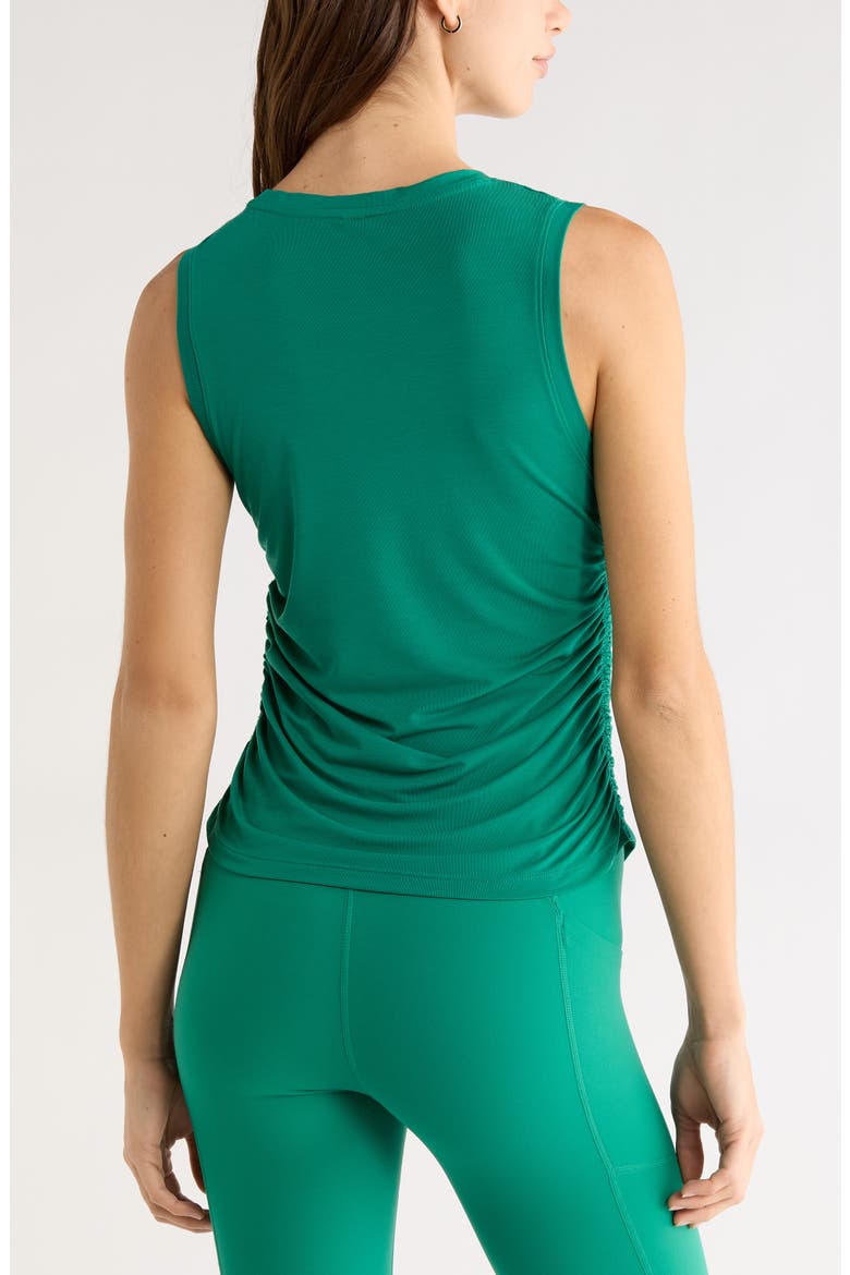 Breathe Ruched Tank, Alternate, color, GREEN GLADE