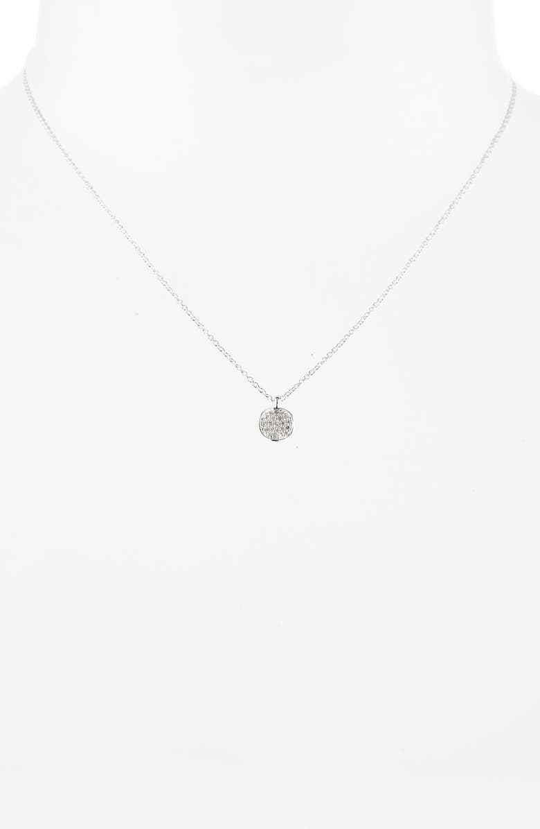 Ippolita Stardust Mini Flower Diamond Disc Pendant Necklace, Alternate, color, 
