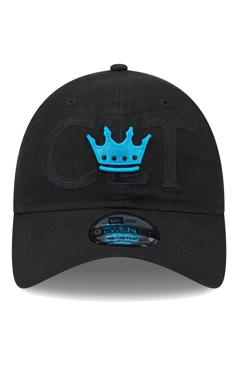 New Era Men's New Era Black Charlotte FC Kick Off 9TWENTY Adjustable Hat, Alternate, color, 